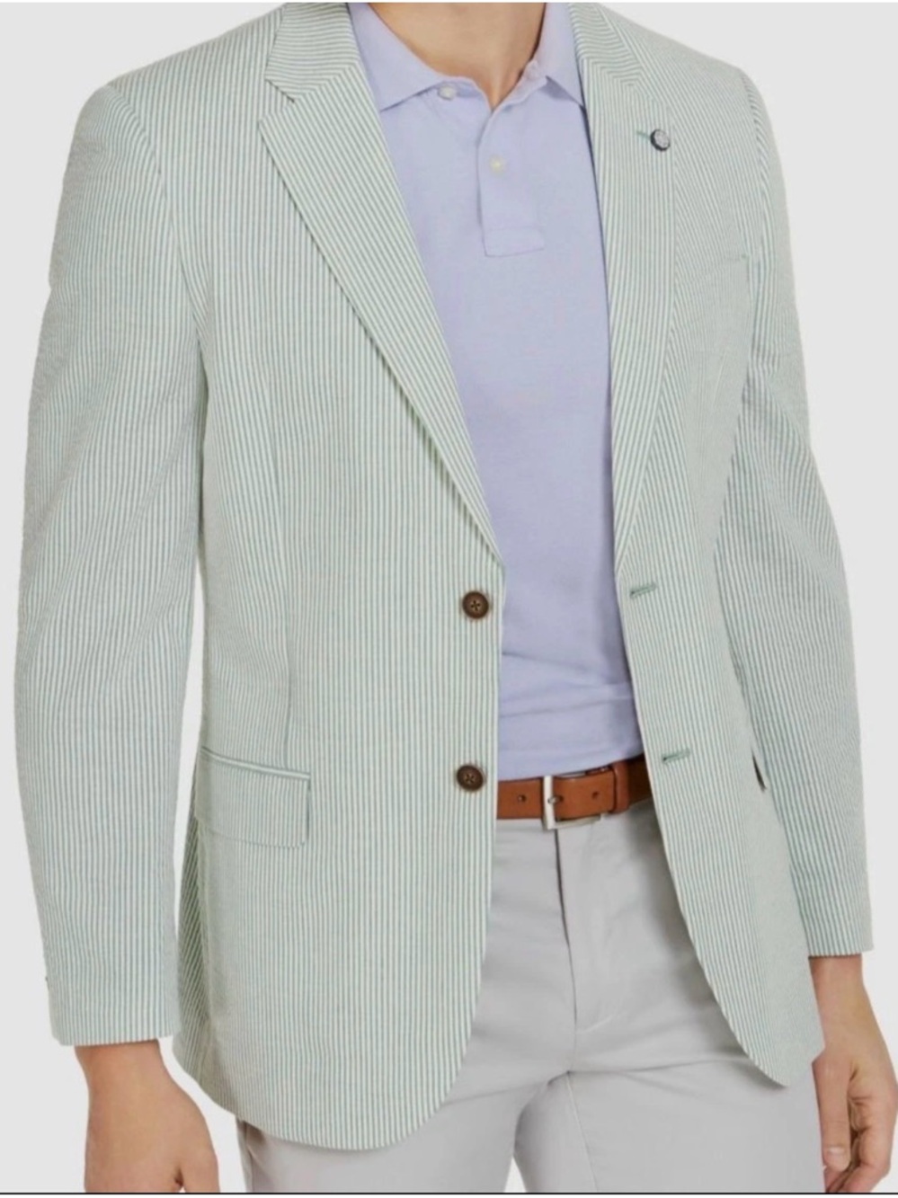Nautica Light Green & White Seersucker | Spring Summer Wedding | KY Derby